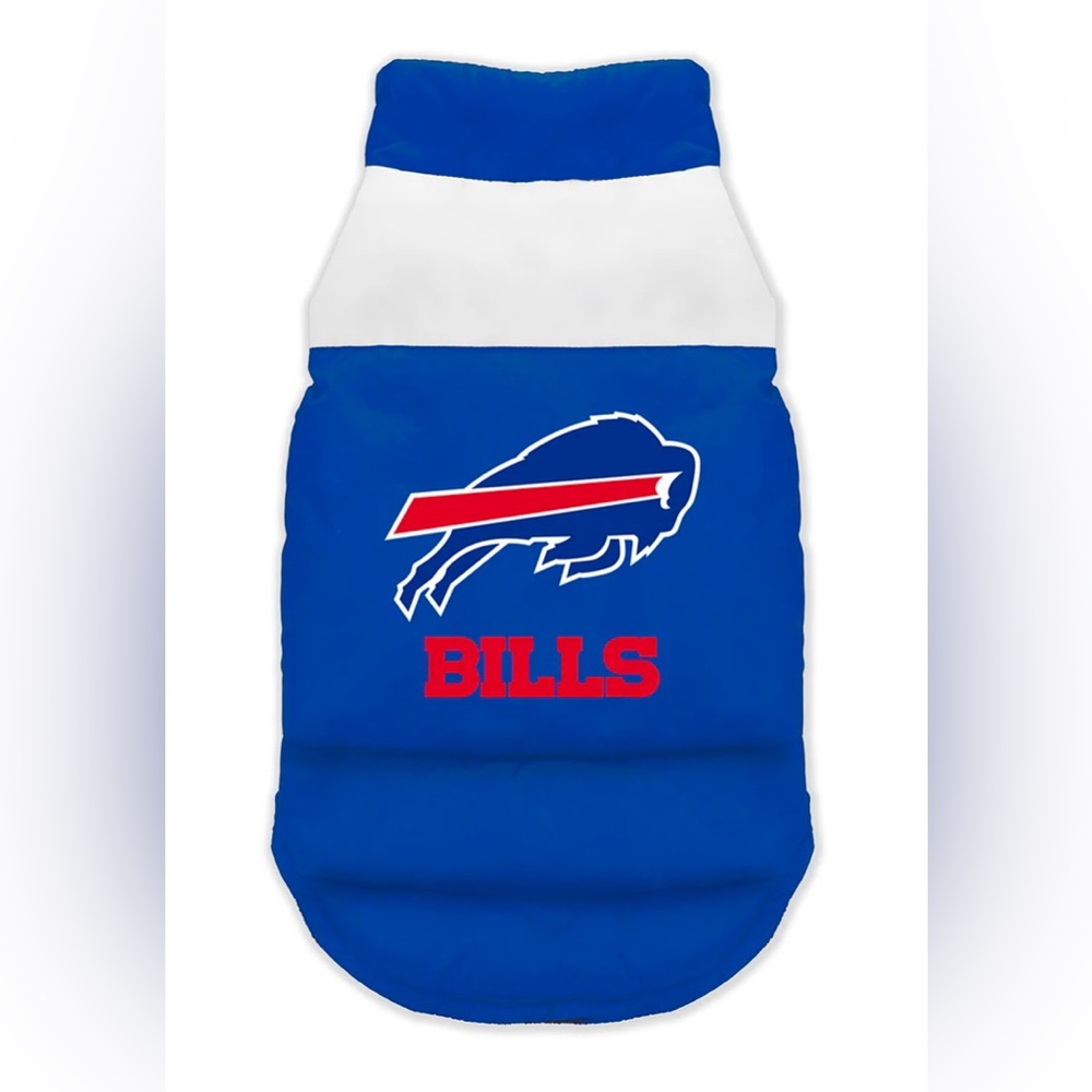 🎉Host Pick 4x🎉Buffalo Bills Pet NFL Puffer Vest Size M - Picture 3 of 16
